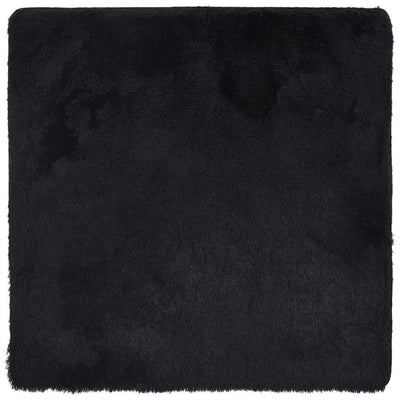Vidaxl hoogpolig vloerkleed navarra 120x120 cm polyester zwart