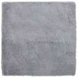Vidaxl hoogpolig vloerkleed navarra 120x120 cm polyester lichtgrijs - afbeelding 2