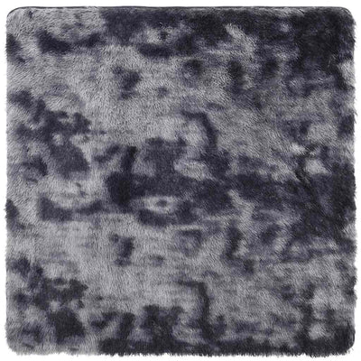 Vidaxl hoogpolig vloerkleed navarra 160x160 cm polyester donkergrijs