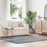Vidaxl hoogpolig vloerkleed navarra 160x160 cm polyester lichtgrijs - afbeelding 1