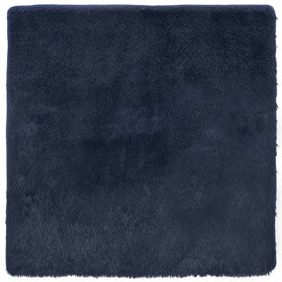 Vidaxl hoogpolig vloerkleed navarra 160x160 cm polyester marineblauw