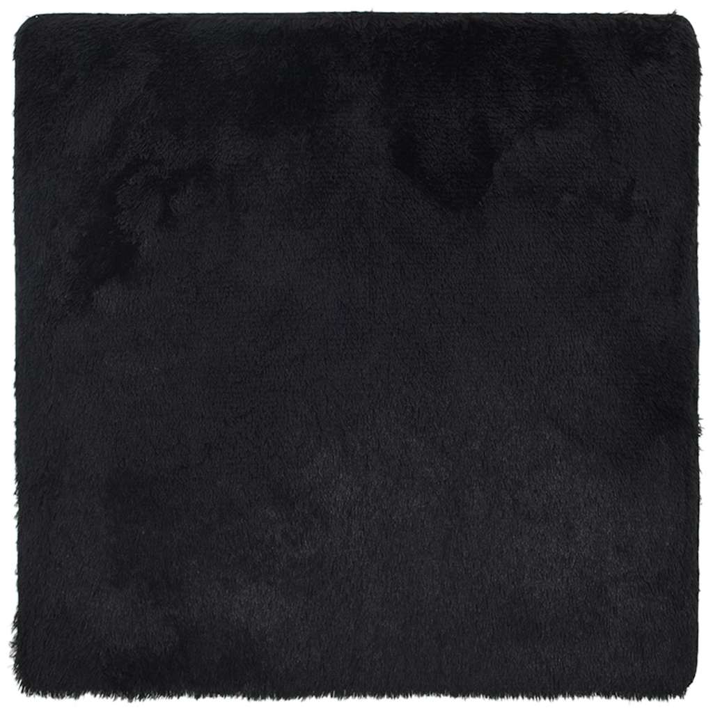 Vidaxl hoogpolig vloerkleed navarra 200x200 cm polyester zwart