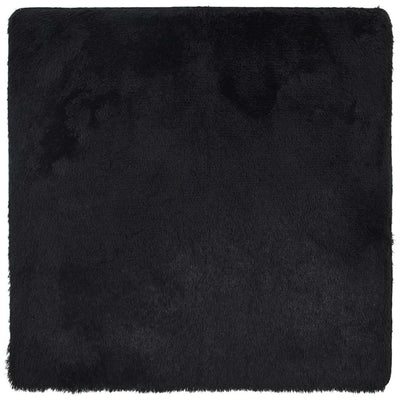 Vidaxl hoogpolig vloerkleed navarra 200x200 cm polyester zwart