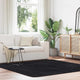 Vidaxl hoogpolig vloerkleed navarra 200x200 cm polyester zwart