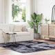 Vidaxl hoogpolig vloerkleed navarra 200x200 cm polyester donkergrijs