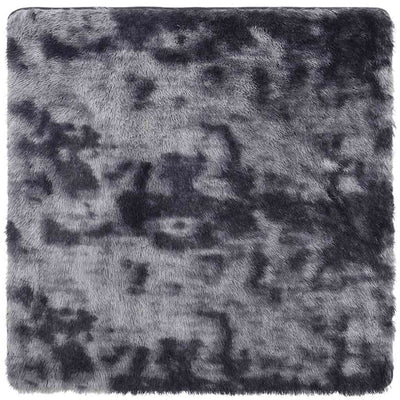 Vidaxl hoogpolig vloerkleed navarra 240x240 cm polyester donkergrijs
