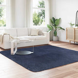 Vidaxl hoogpolig vloerkleed navarra 240x240 cm polyester marineblauw - afbeelding 3