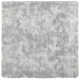 Vidaxl hoogpolig vloerkleed navarra 240x240 cm polyester zilvergrijs - afbeelding 2