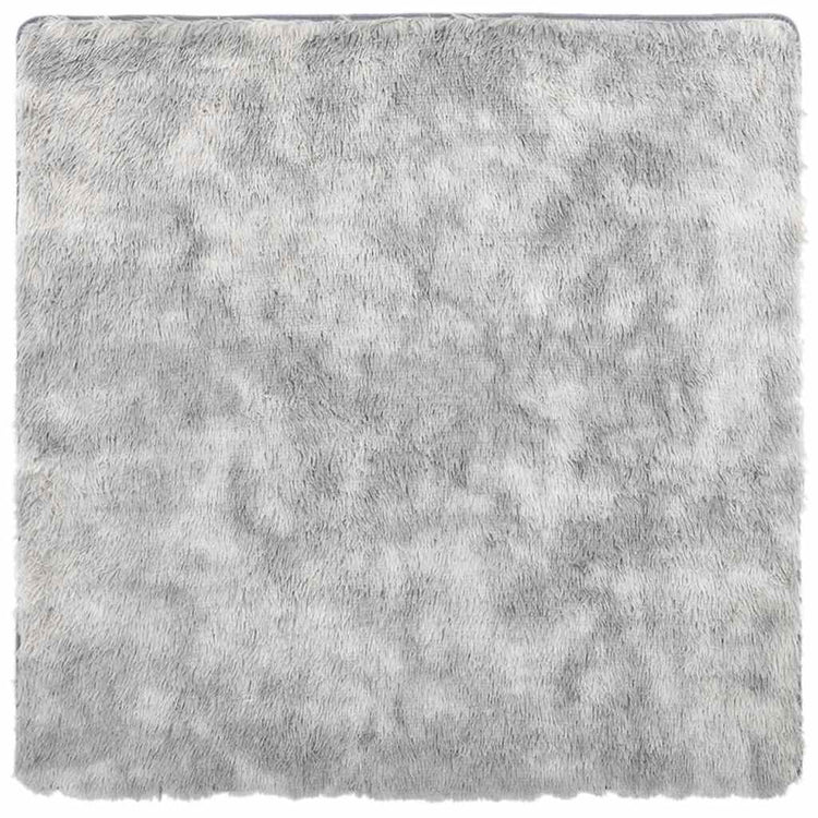 Vidaxl hoogpolig vloerkleed navarra 240x240 cm polyester zilvergrijs