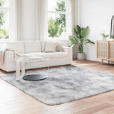 Vidaxl hoogpolig vloerkleed navarra 240x240 cm polyester zilvergrijs - afbeelding 3