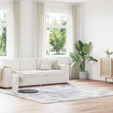 Vidaxl hoogpolig vloerkleed navarra 240x240 cm polyester zilvergrijs - afbeelding 1