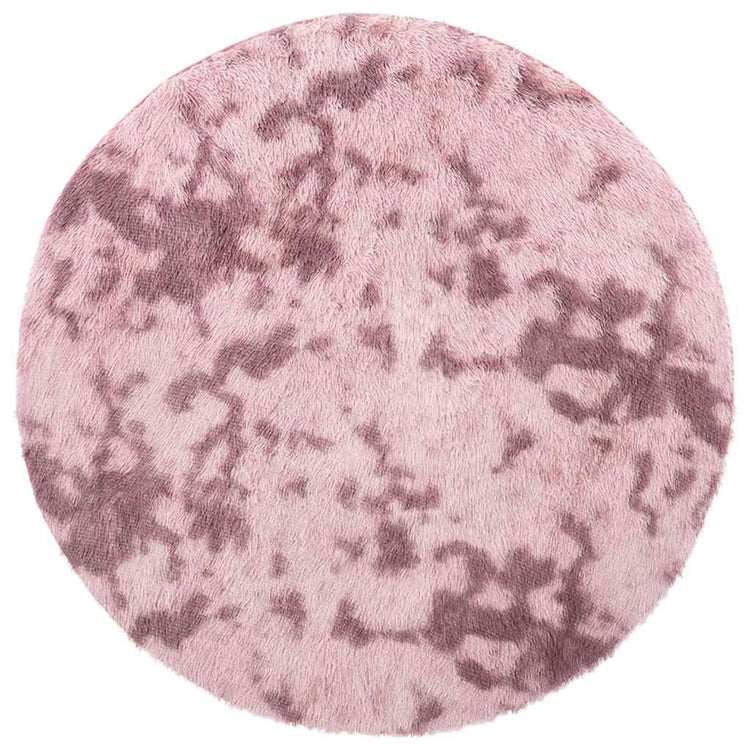 Vidaxl hoogpolig vloerkleed navarra 100x100 cm polyester stoffig roze