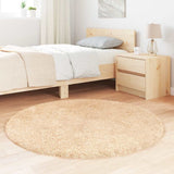 Vidaxl hoogpolig vloerkleed navarra 120x120 cm polyester beige - afbeelding 3