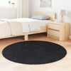 Vidaxl hoogpolig vloerkleed navarra 120x120 cm polyester zwart