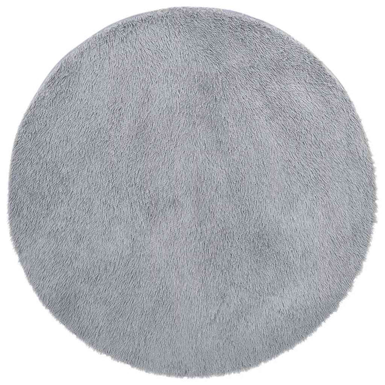 Vidaxl hoogpolig vloerkleed navarra 120x120 cm polyester lichtgrijs