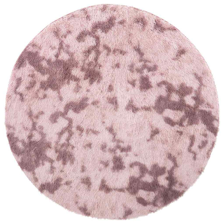 Vidaxl hoogpolig vloerkleed navarra 160x160 cm polyester stoffig roze