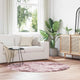Vidaxl hoogpolig vloerkleed navarra 160x160 cm polyester stoffig roze