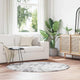 Vidaxl hoogpolig vloerkleed navarra 160x160 cm polyester zilvergrijs