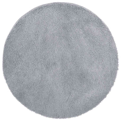 Vidaxl hoogpolig vloerkleed navarra 200x200 cm polyester lichtgrijs