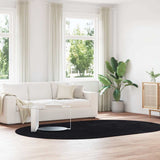 Vidaxl hoogpolig vloerkleed navarra 300x200 cm polyester zwart - afbeelding 1