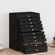 Vidaxl sieradendoos 10-laags met horlogehouders zwart 29x20,5x40,5 cm - afbeelding 1