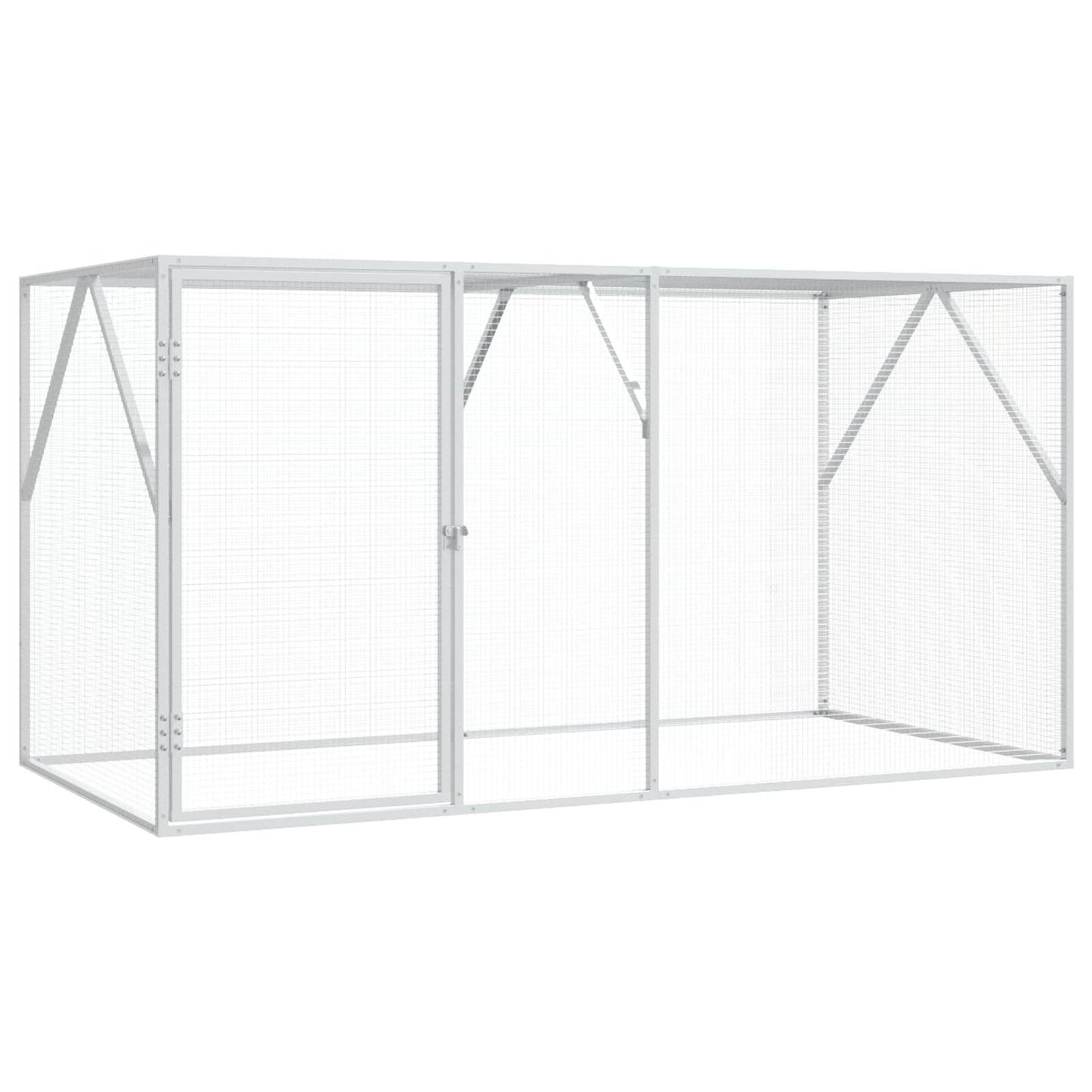 Vidaxl vogelkooi antraciet 208 x 102 x 108 cm gegalvaniseerd staal