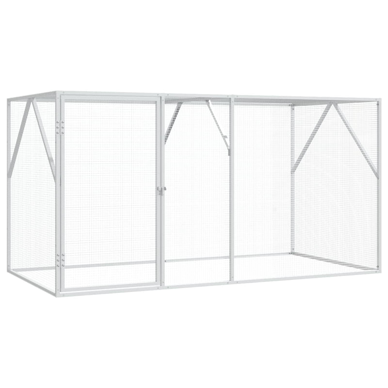 Vidaxl vogelkooi zilver 208 x 102 x 108 cm