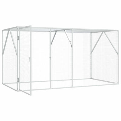 Vidaxl vogelkooi zilver 208 x 102 x 108 cm