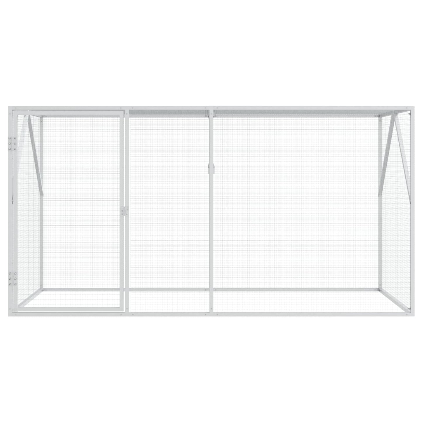 Vidaxl vogelkooi antraciet 208 x 102 x 108 cm gegalvaniseerd staal
