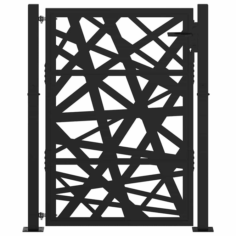 Vidaxl poort met lichtontwerp 100x125 cm staal zwart