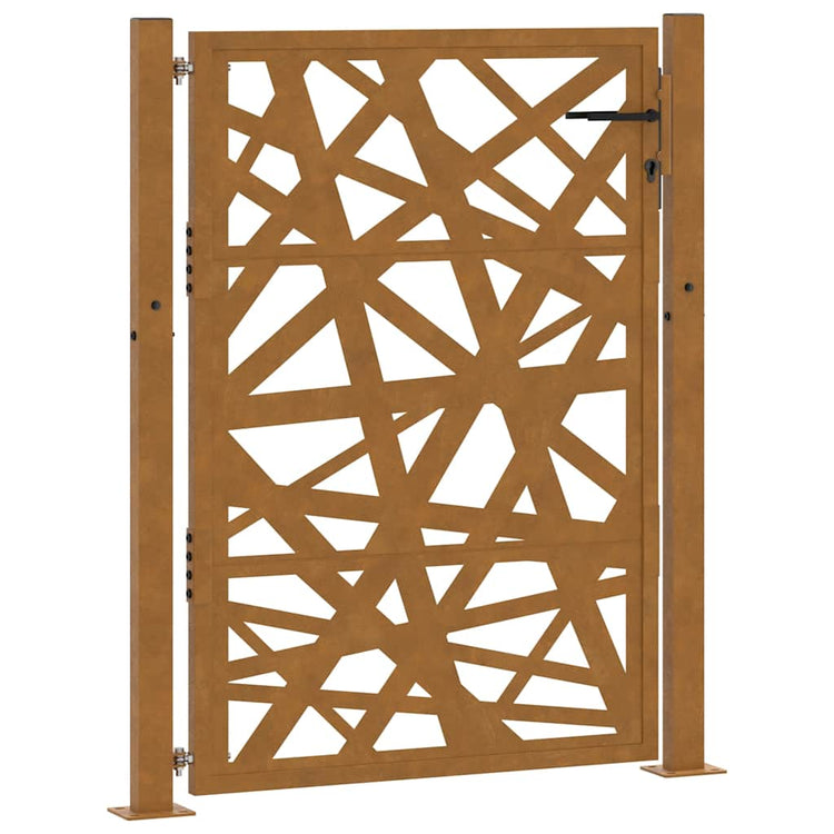 Vidaxl poort met lichtontwerp 100x125 cm weervast staal