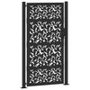 Vidaxl poort met bladontwerp 100x175 cm staal zwart