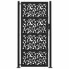 Vidaxl poort met bladontwerp 100x200 cm staal zwart