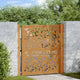 Vidaxl poort met bladontwerp 100x100 cm weervast staal