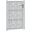 Vidaxl poort met bladontwerp 100x150 cm weervast staal