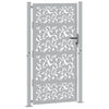 Vidaxl poort met bladontwerp 100x175 cm weervast staal