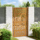 Vidaxl poort met bladontwerp 100x175 cm weervast staal