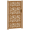 Vidaxl poort met bladontwerp 100x200 cm weervast staal