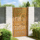 Vidaxl poort met bladontwerp 100x200 cm weervast staal