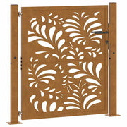 Vidaxl poort met golfontwerp 100x100 cm weervast staal - afbeelding 2