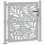 Vidaxl poort met golfontwerp 100x100 cm weervast staal - afbeelding 3