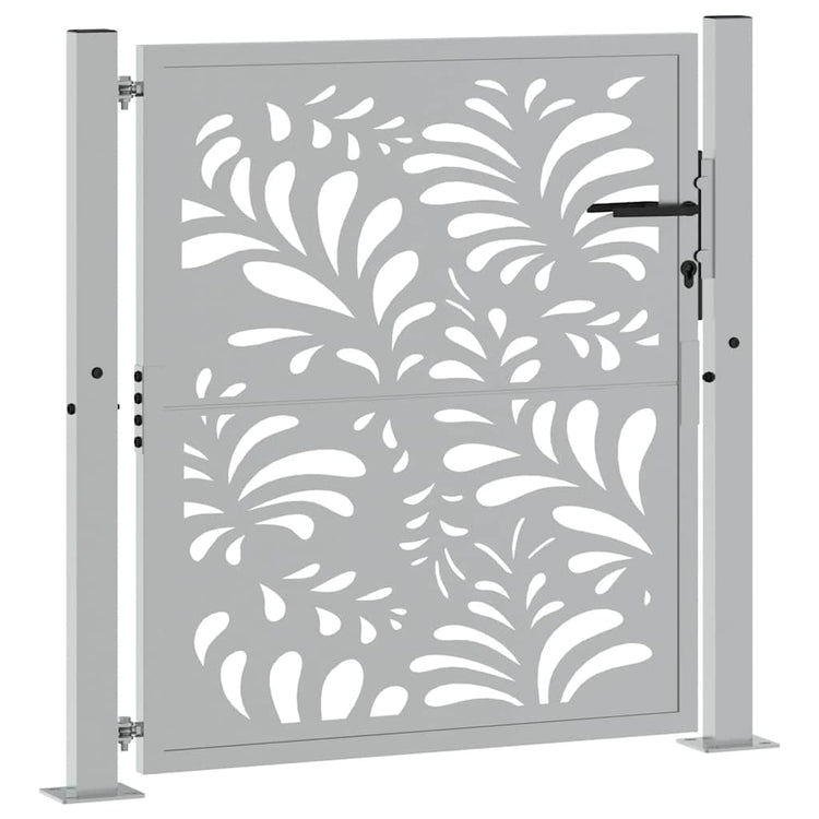 Vidaxl poort met golfontwerp 100x100 cm weervast staal