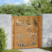 Vidaxl poort met golfontwerp 100x100 cm weervast staal - afbeelding 1