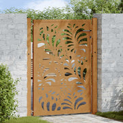 Vidaxl poort met golfontwerp 100x150 cm weervast staal - afbeelding 1