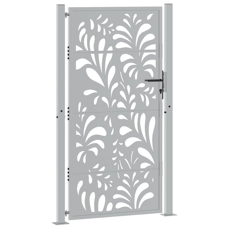 Vidaxl poort met golfontwerp 100x175 cm weervast staal