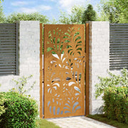 Vidaxl poort met golfontwerp 100x175 cm weervast staal - afbeelding 1