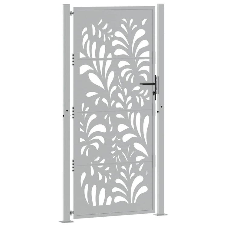 Vidaxl poort met golfontwerp 100x200 cm weervast staal