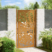 Vidaxl poort met golfontwerp 100x200 cm weervast staal - afbeelding 1