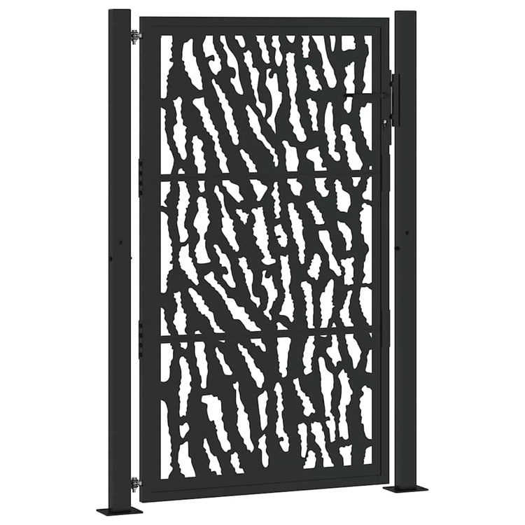 Vidaxl poort met sporenontwerp 100x150 cm staal zwart