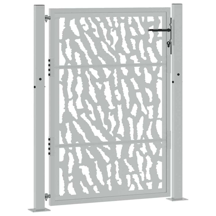 Vidaxl poort met sporenontwerp 100x125 cm weervast staal